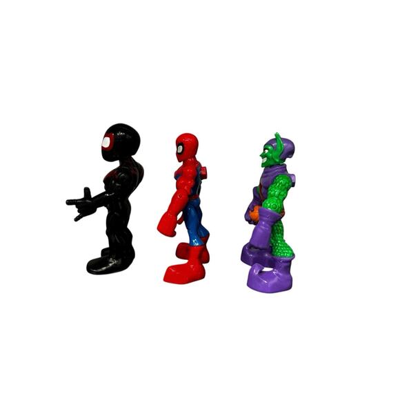 Playskool Marvel 5” Action Figures: Miles Morales, Spider-man, Green Goblin - Picture 3 of 7